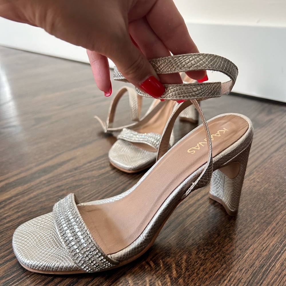 Kaanas Shania Silver Strappy Heel
